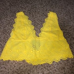 ZAFUL Yellow Crop Tank Top